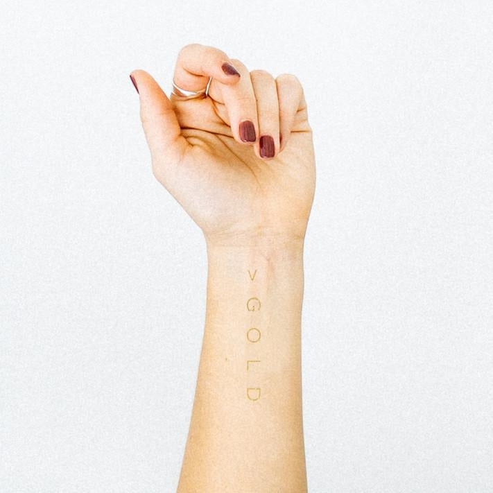> Gold | Temporary Tattoo