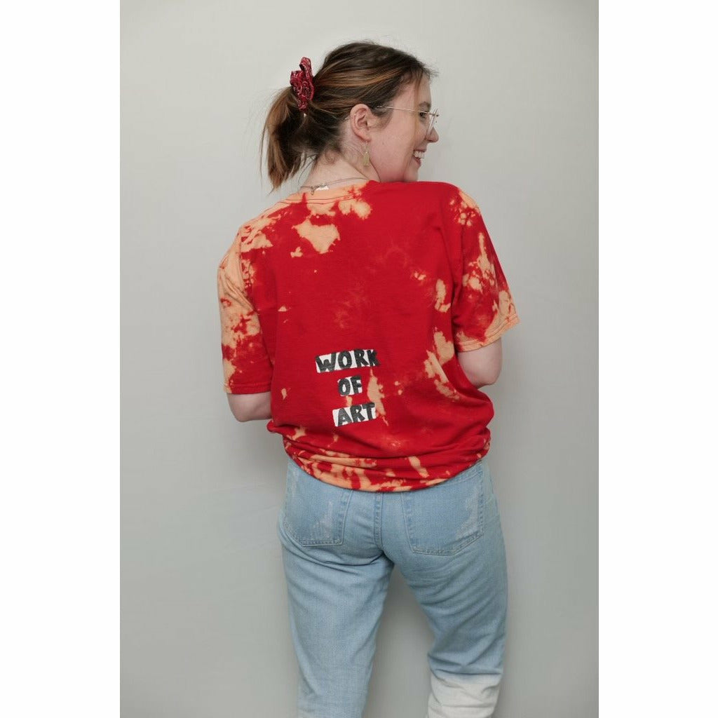 WOA | Red Tie Dye Heart Tee