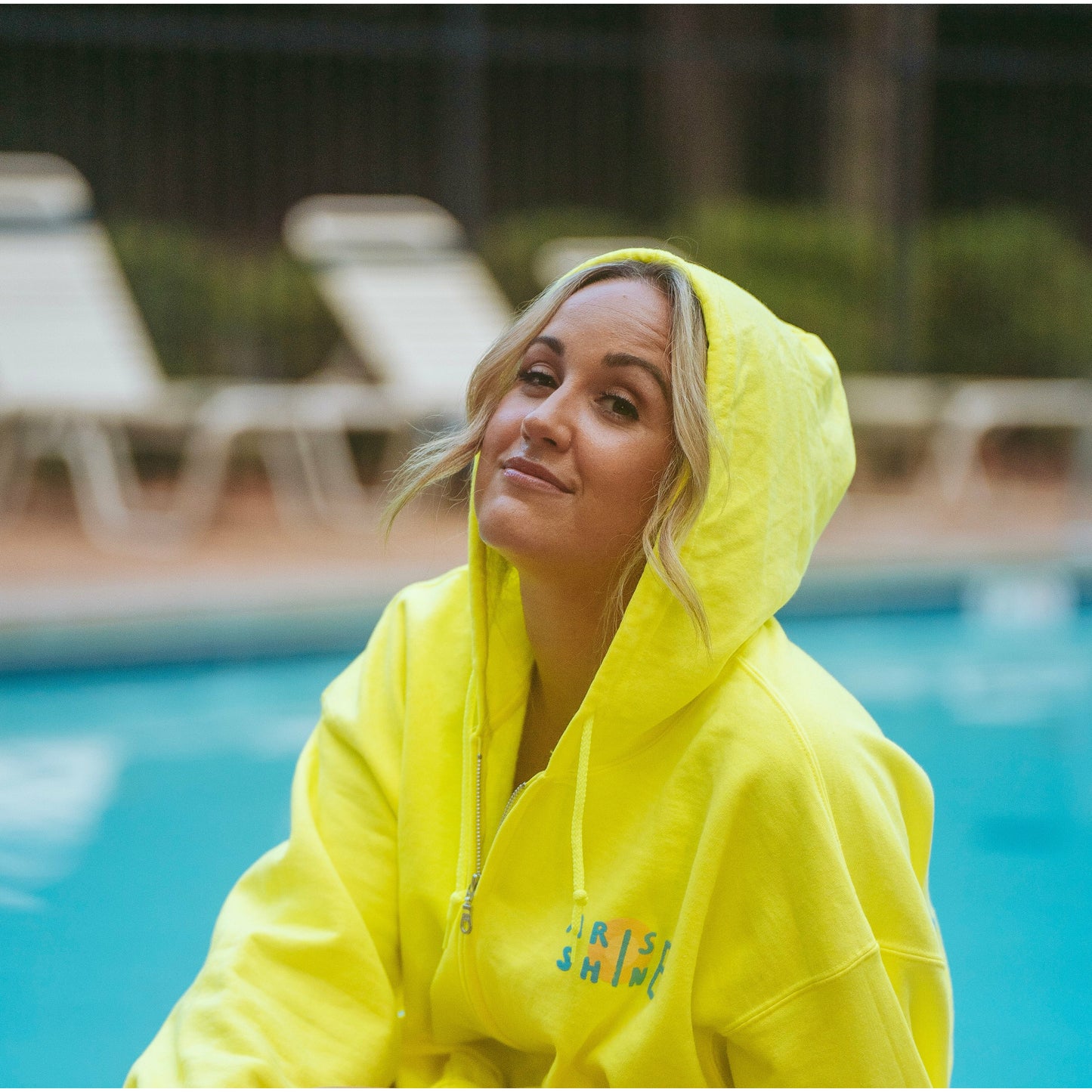 ARISE + SHINE | Neon Zip Up Jacket