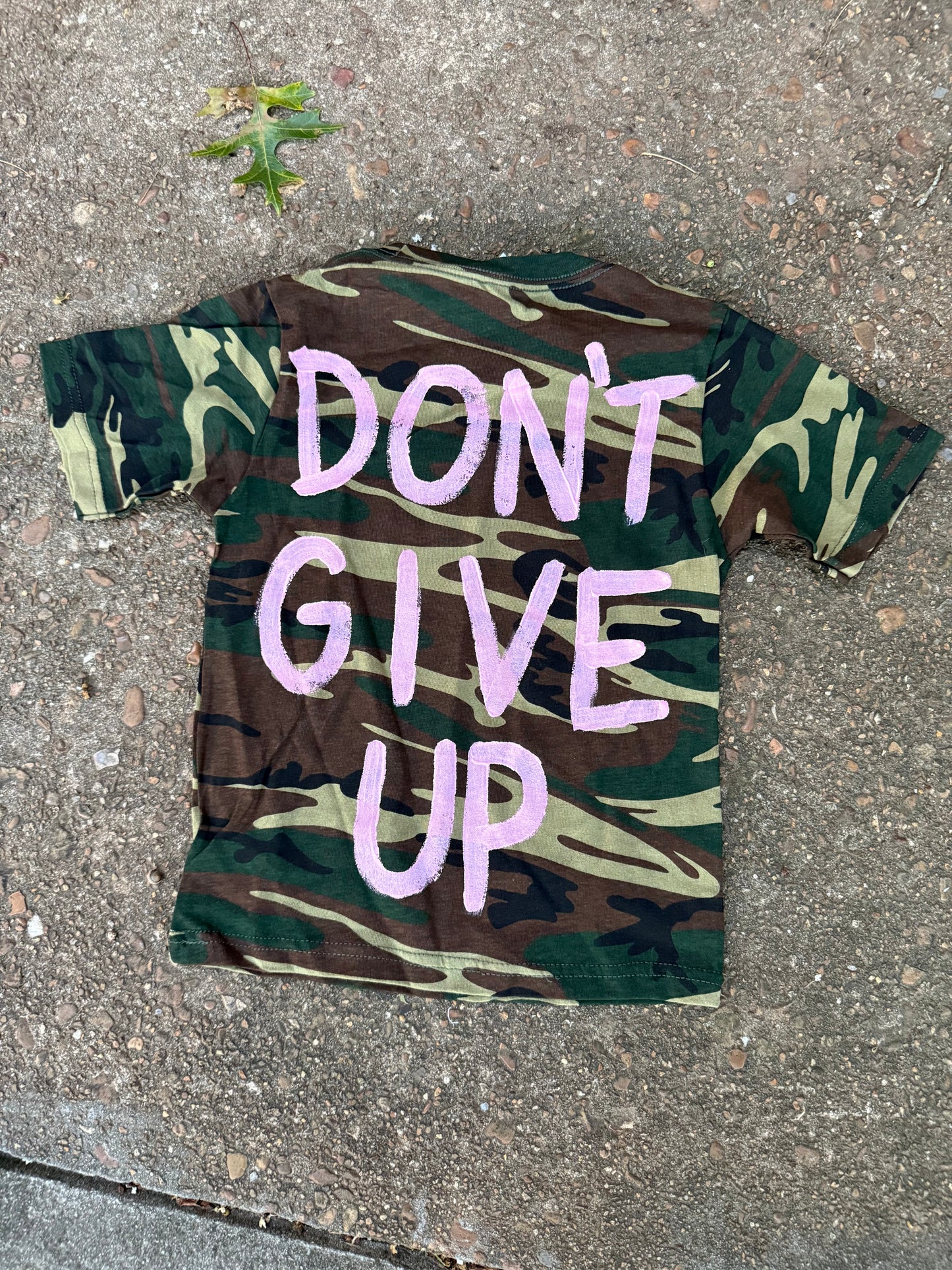 Kids Camo Don’t Give Up Tee