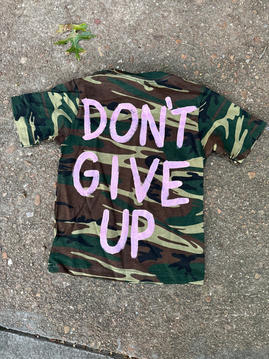 Kids Camo Don’t Give Up Tee