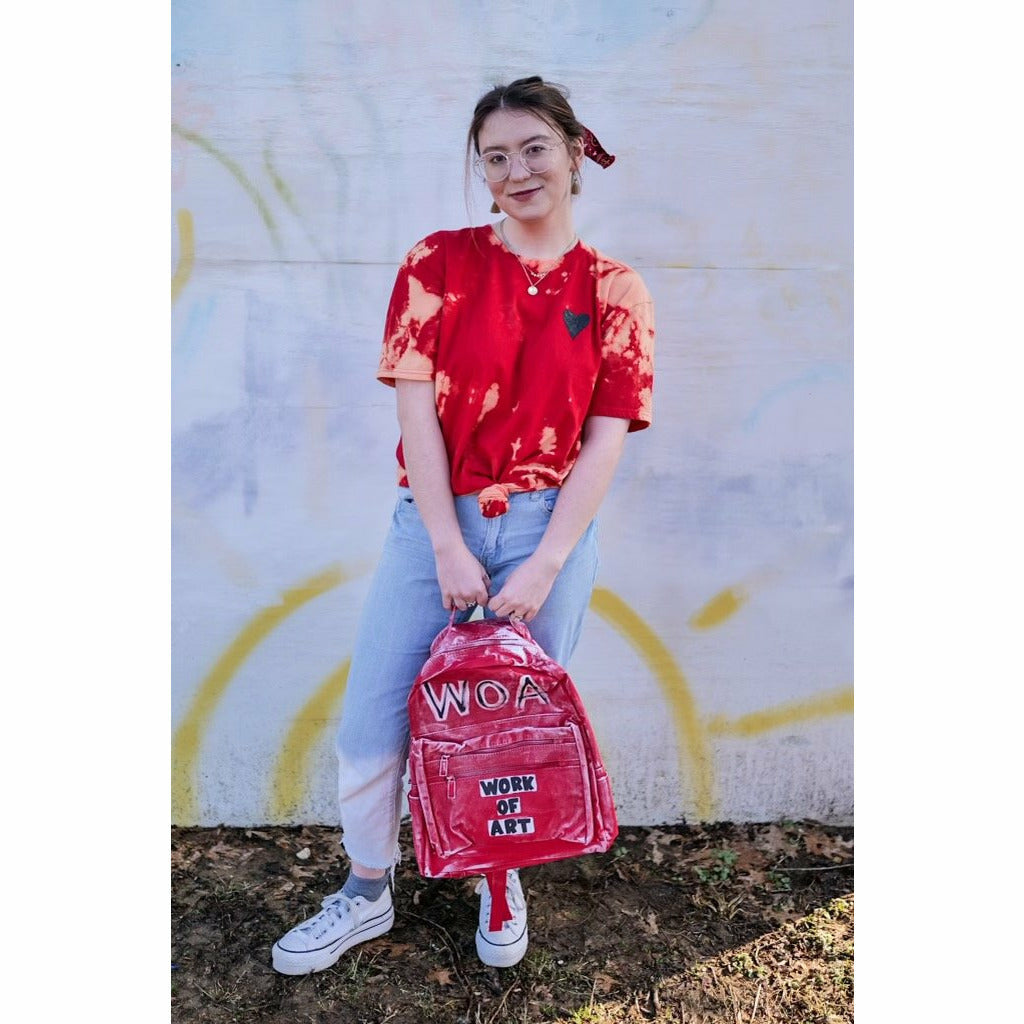 WOA | Red Tie Dye Heart Tee