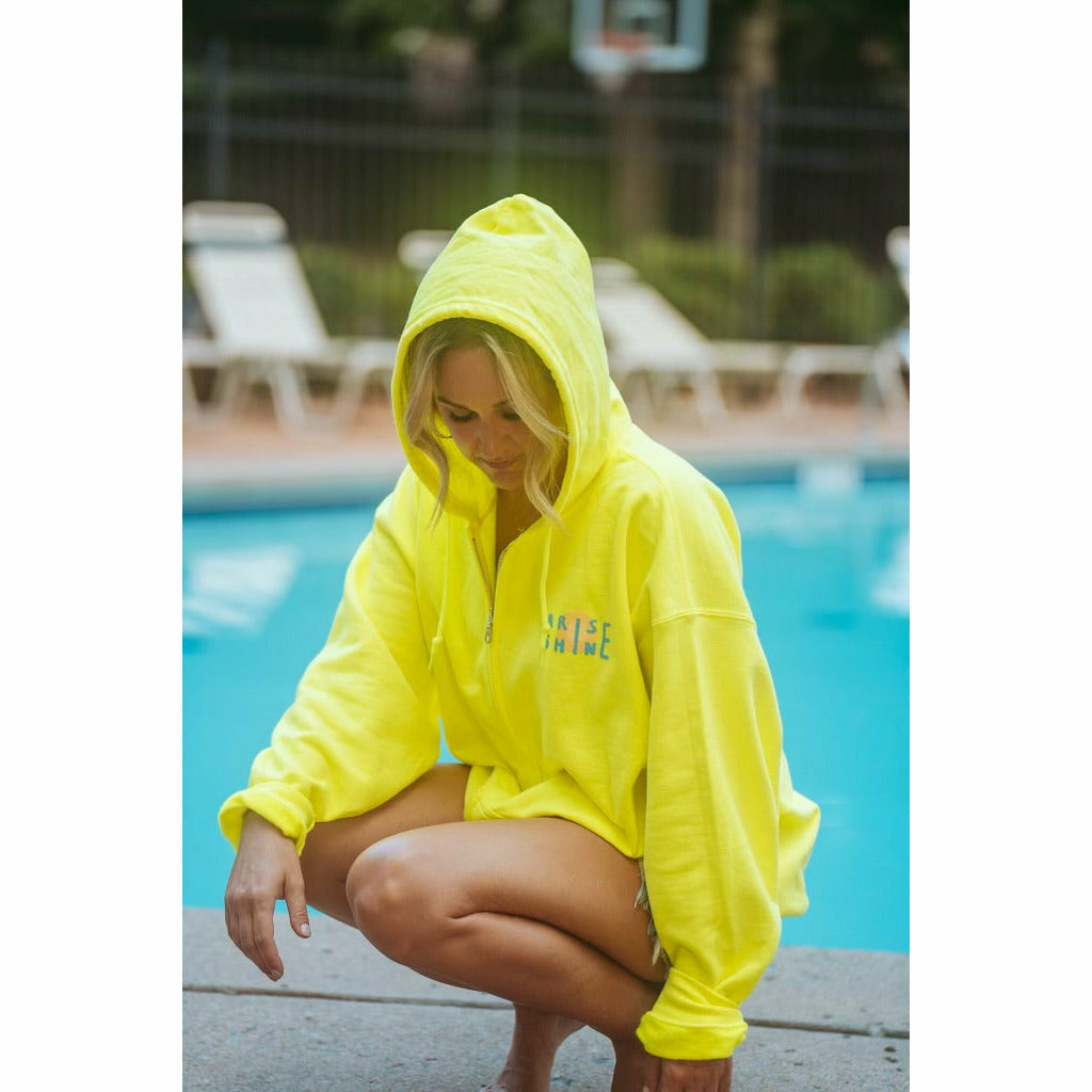 ARISE + SHINE | Neon Zip Up Jacket
